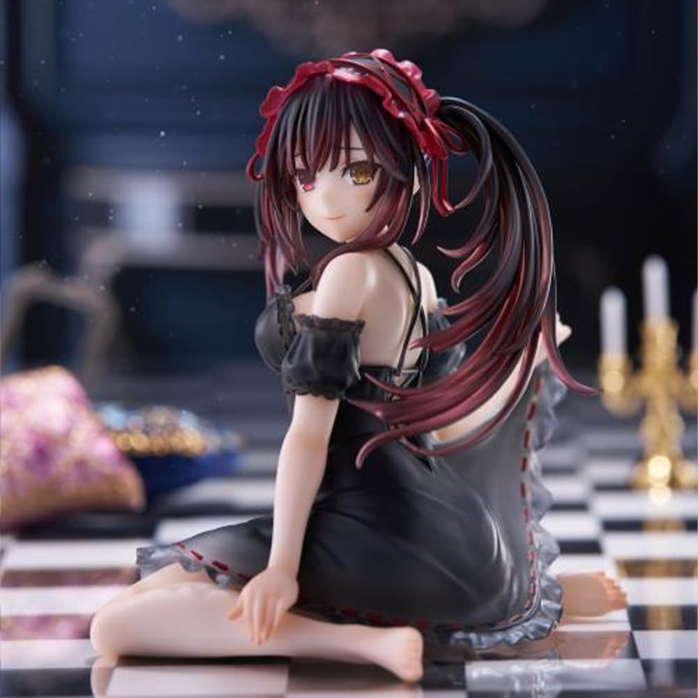 HDNJTCY Tokisaki Kurumi Figure Anime Action Model, Black Pyjama